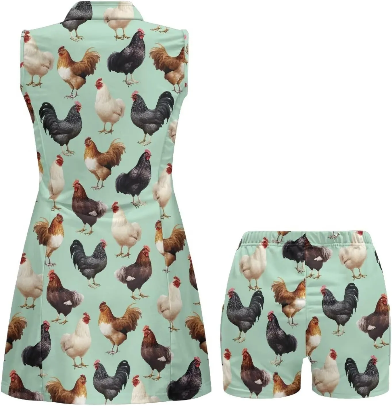 POLERO Golf Dresses for Women with Shorts Casual Dress Sleeveelss Tennis Dresses Mini Athletic Dresses