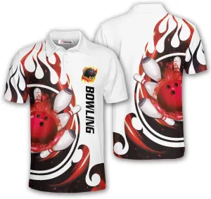 PRIMESTY Bowling Shirts Gift for Bowling Lover, Bowling Shirt for Men Women Polo Team 3D Unisex Jersey Short Sleeve Funny