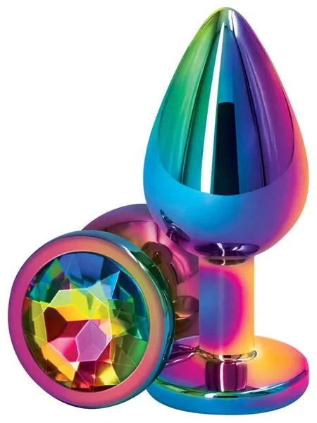 Rear Assets Multicolour Medium Diamond Butt Plug