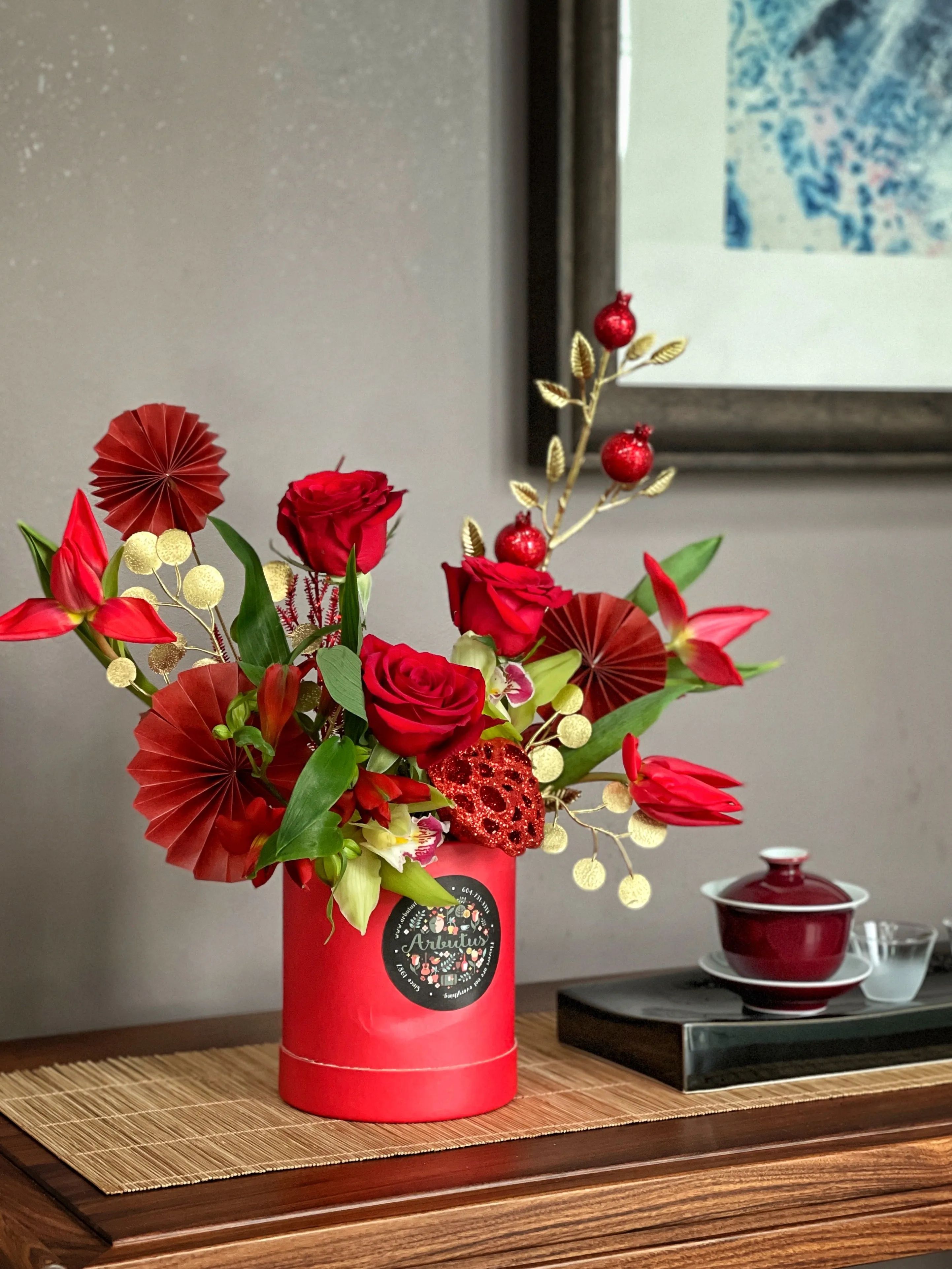 Red Lantern Mini Hatbox