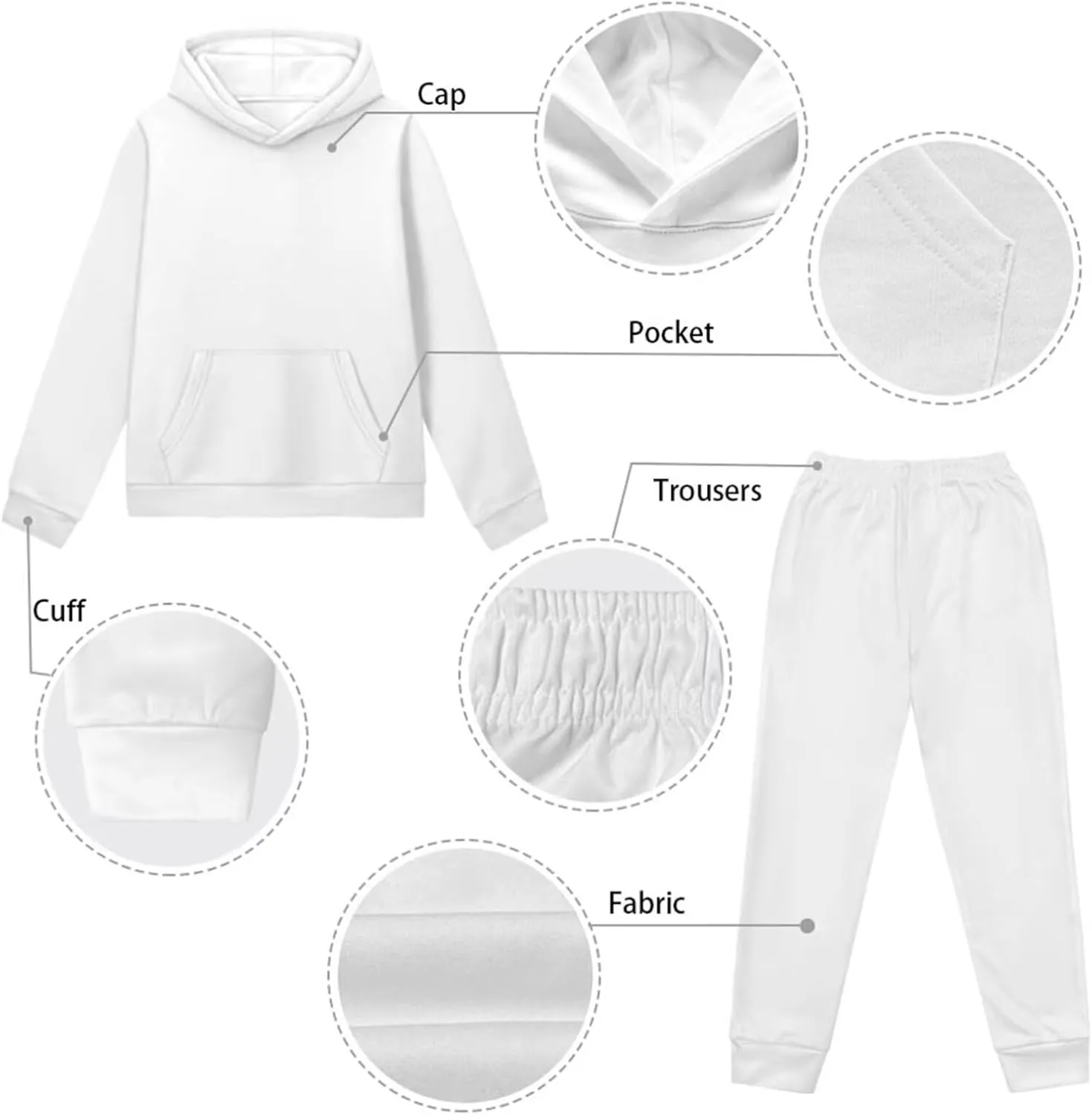 Renewold Kids Hoodie Sweatshirt and Jogger Sweatpants 2 Pieces Set Boys Girls Tracksuits Activewear