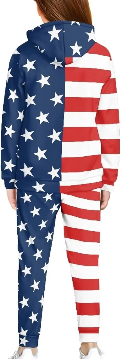 Renewold Kids Hoodie Sweatshirt and Jogger Sweatpants 2 Pieces Set Boys Girls Tracksuits Activewear