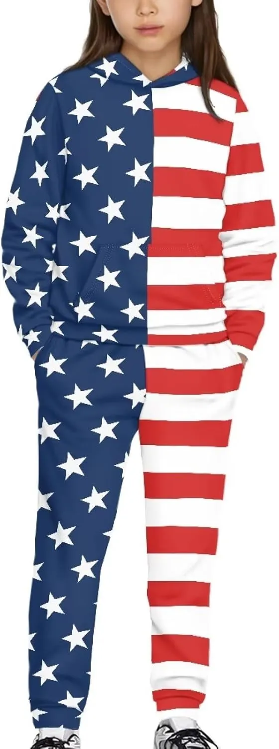 Renewold Kids Hoodie Sweatshirt and Jogger Sweatpants 2 Pieces Set Boys Girls Tracksuits Activewear
