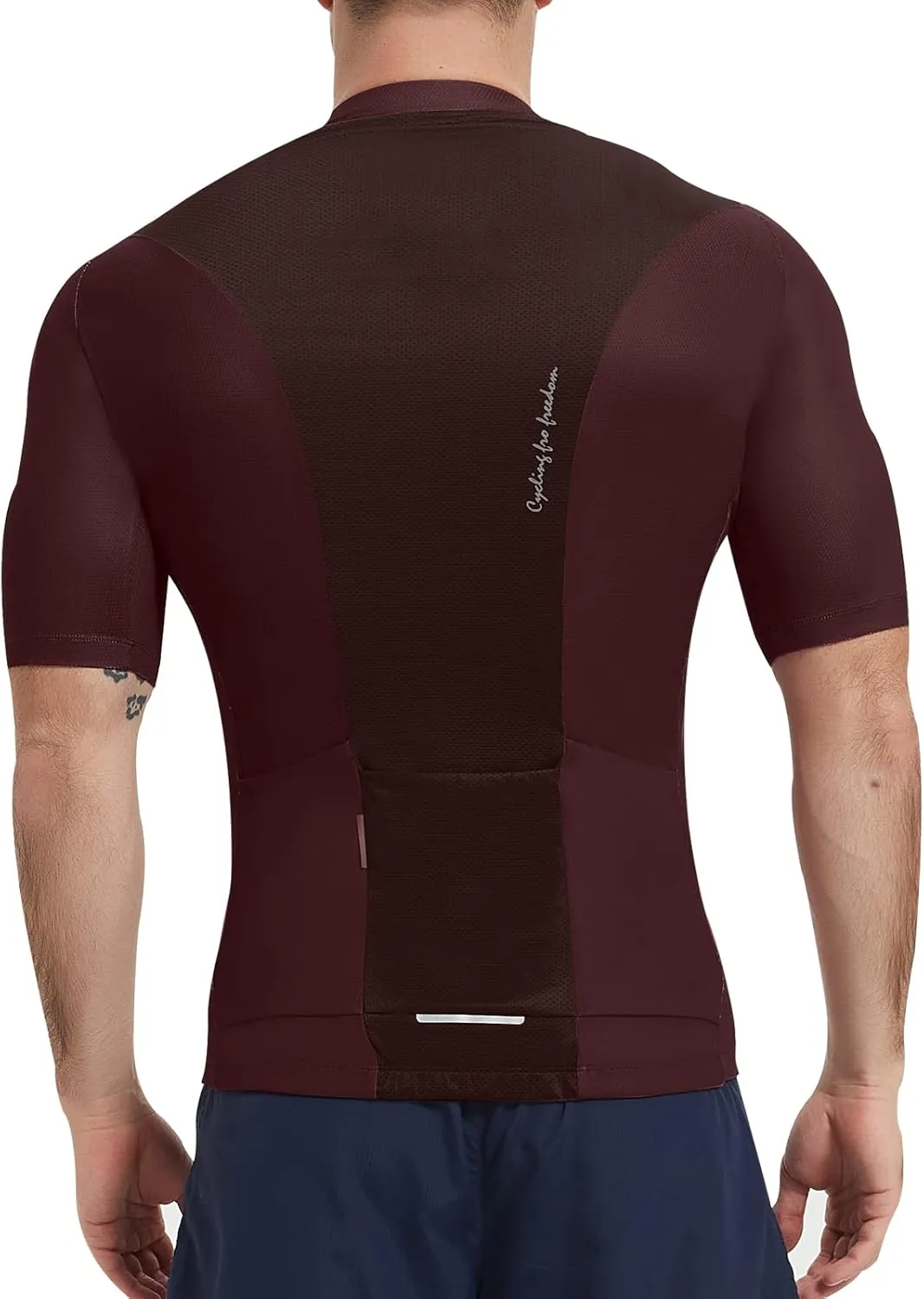 Santic Cycling Jersey Men's Short Sleeve Tops Mountain Biking Shirts Bicycle Jacket with Pockets 