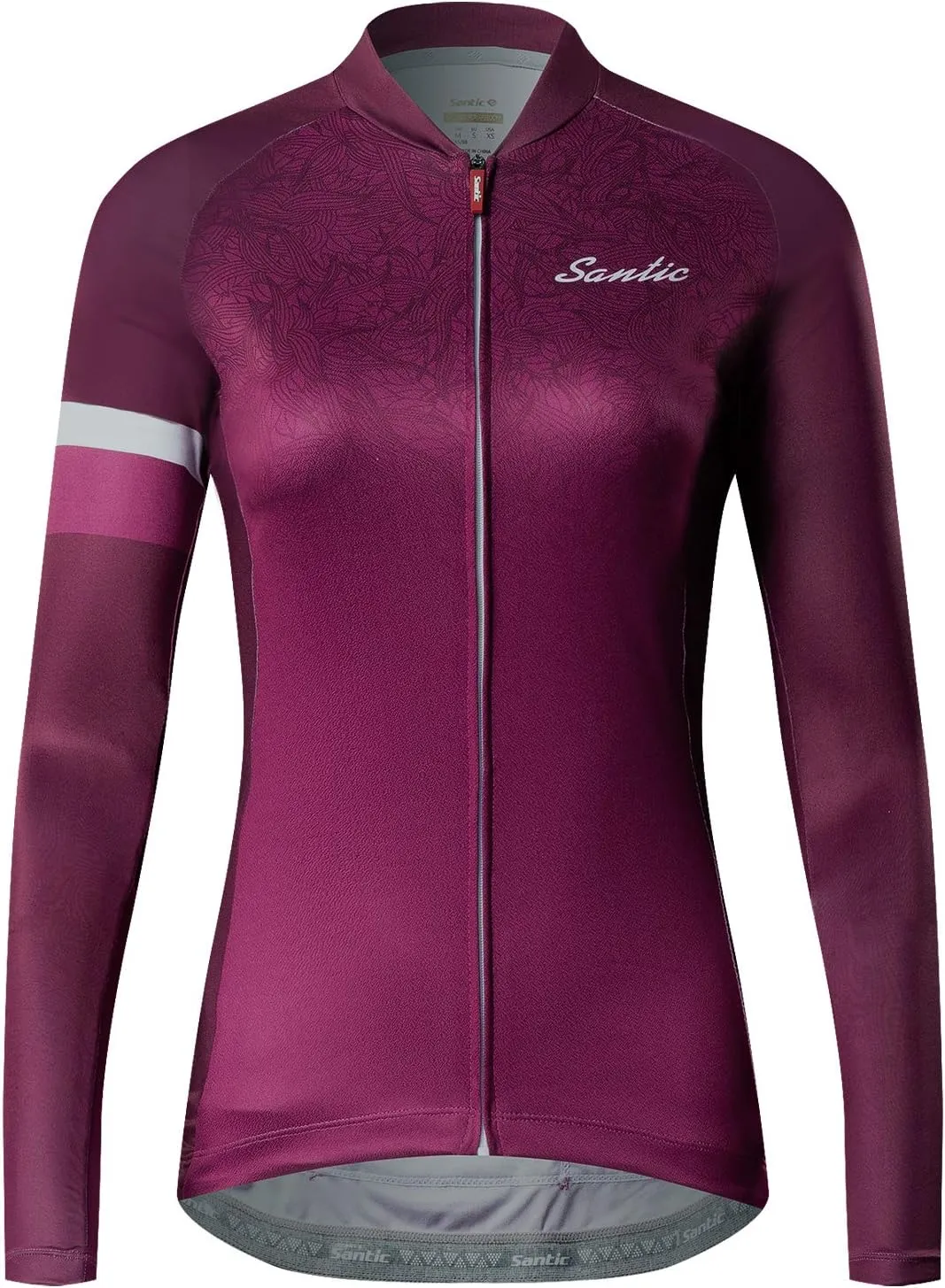 Santic Cycling Jersey Women's Long Sleeve Tops Bike Shirts Bicycle Jacket with Pockets