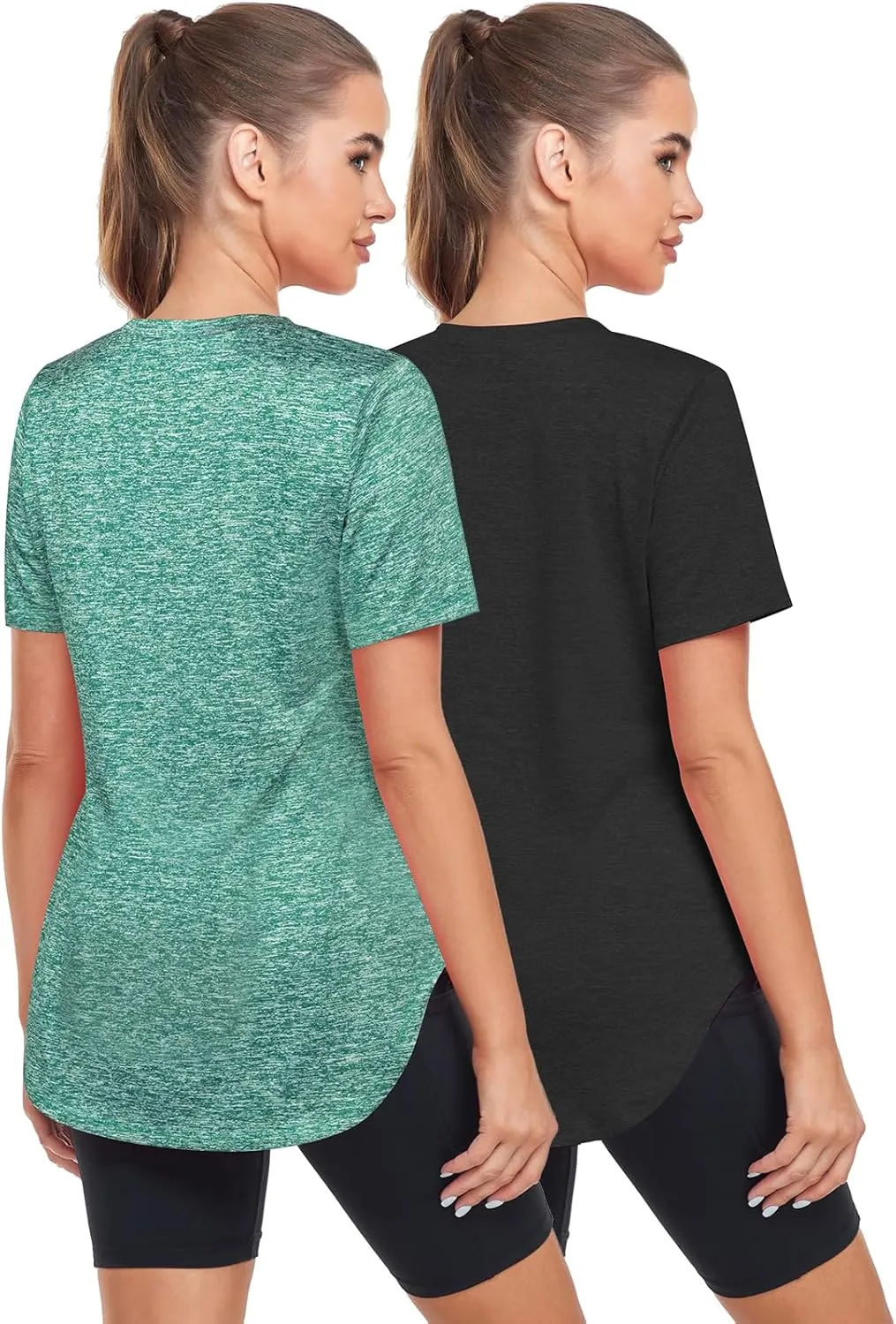 Short Sleeve Workout Shirts Women Loose Fit, V-Neck Women Exercise T-Shirt Workout Top, Dry Fit Yoga Gym Sport Tops