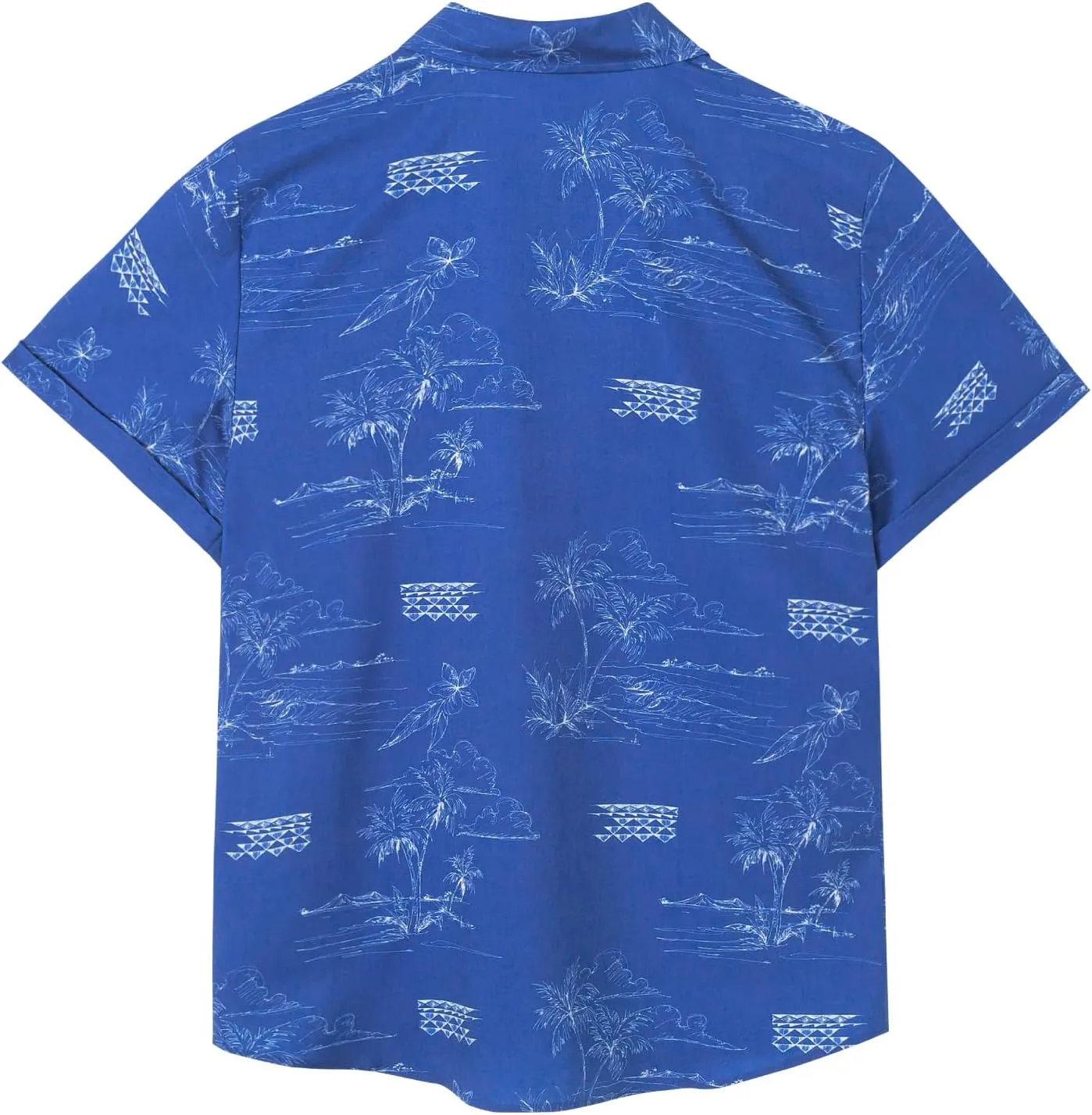 SURF CUZ Mens Casual Hawaiian Shirt Short Sleeve Stretch Button Down Quick Dry Beach Aloha Shirts