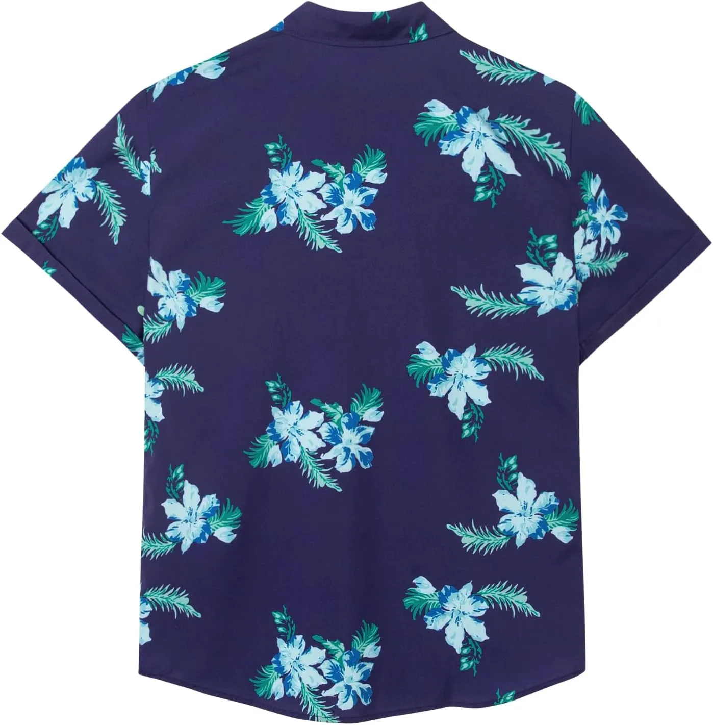 SURF CUZ Mens Casual Hawaiian Shirt Short Sleeve Stretch Button Down Quick Dry Beach Aloha Shirts