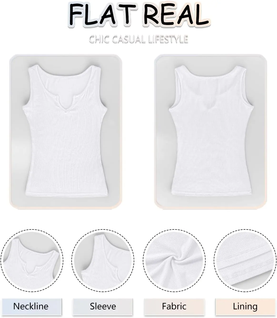 Tank Tops for Women Sleeveless Ribbed Fitted Scoop Neck Basic Cami Shirts