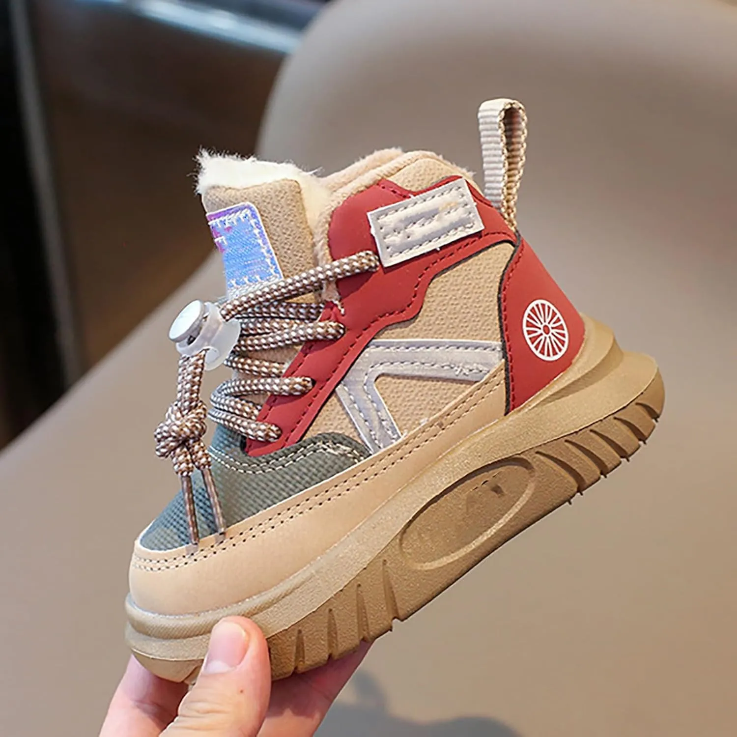 Toddler Winter High Top Sneakers Snow Day Non Slip Ankle Booties for Infant Boys Girls Cold Weather Outdoor Play