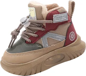 Toddler Winter High Top Sneakers Snow Day Non Slip Ankle Booties for Infant Boys Girls Cold Weather Outdoor Play