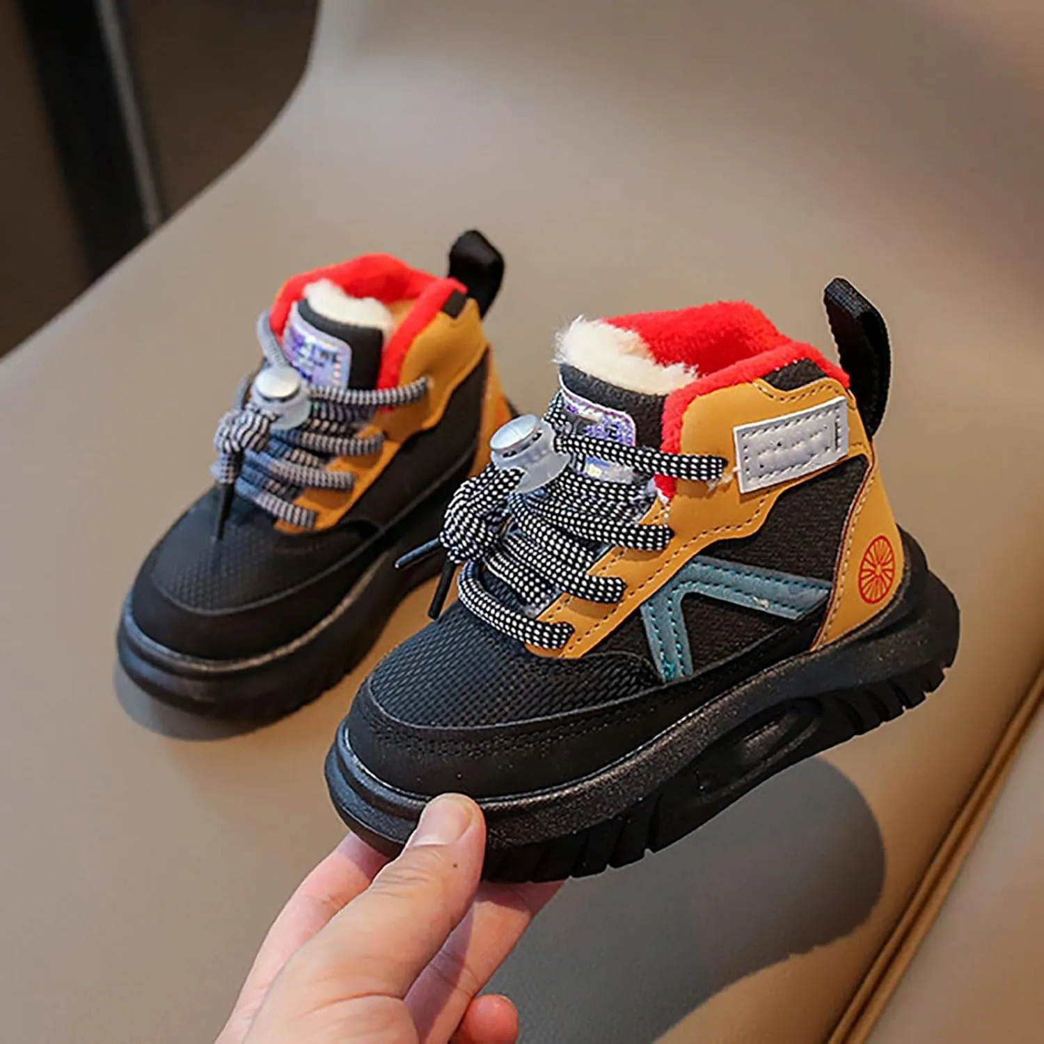 Toddler Winter High Top Sneakers Snow Day Non Slip Ankle Booties for Infant Boys Girls Cold Weather Outdoor Play