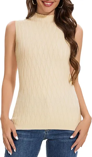 Totatuit Womens Cap Sleeve Sweater Vest 2024 Trendy Textured Clothes Short Sleeve Shirts