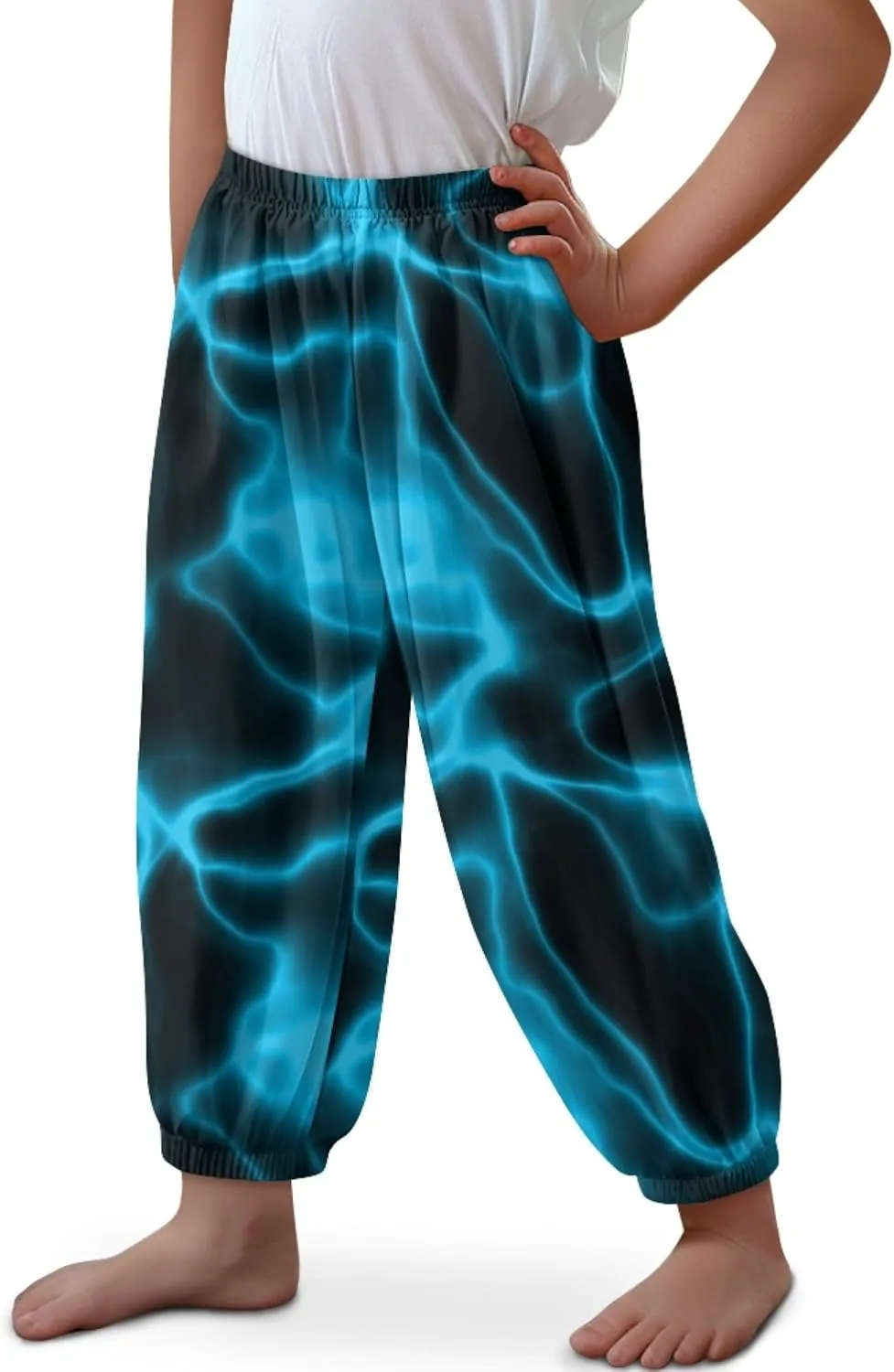 Unisex Little Kids Yoga Trousers Bohemian Beach Pants Baggy Harem Activewear for Boys and Girls Age 3-10