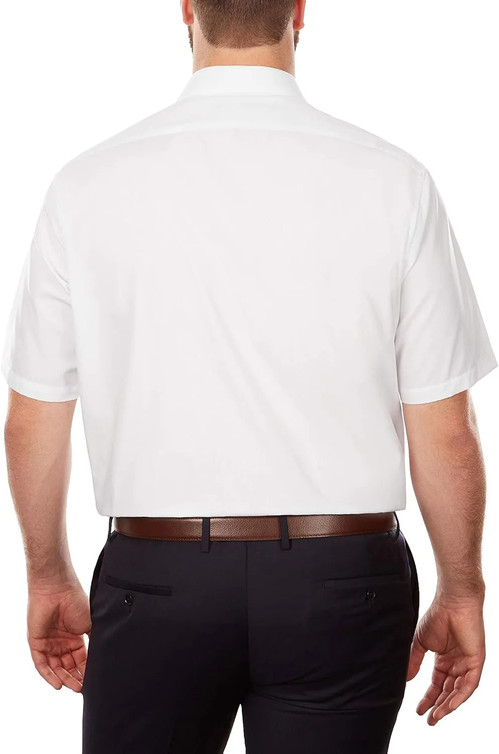Van Heusen Men's Big Fit Short Sleeve Dress Shirts Poplin Solid (Big and Tall)