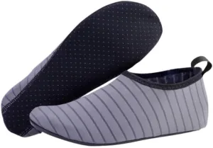 Water Socks - Barefoot Water Shoes with Elastic Collar Design & Non Slip Rubber Sole for Men & Women, Breathable & Foldable Quick Dry Aqua Socks for Beach Swimming & Surfing