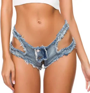 Women Sexy Cut Off Low Waist Denim Jeans Shorts Mini Hot Pants