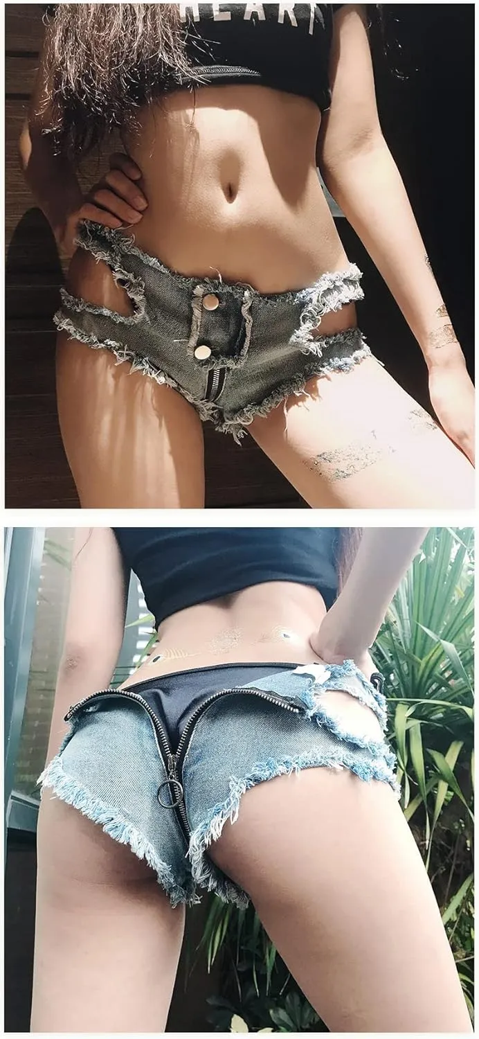 Women Sexy Cut Off Low Waist Denim Jeans Shorts Mini Hot Pants
