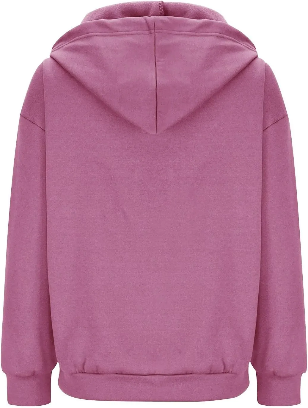Women's Full Zip Up Lightweight Oversized Hoodie Long Sleeve Hooded Sweatshirts Jacket Coat with Pockets