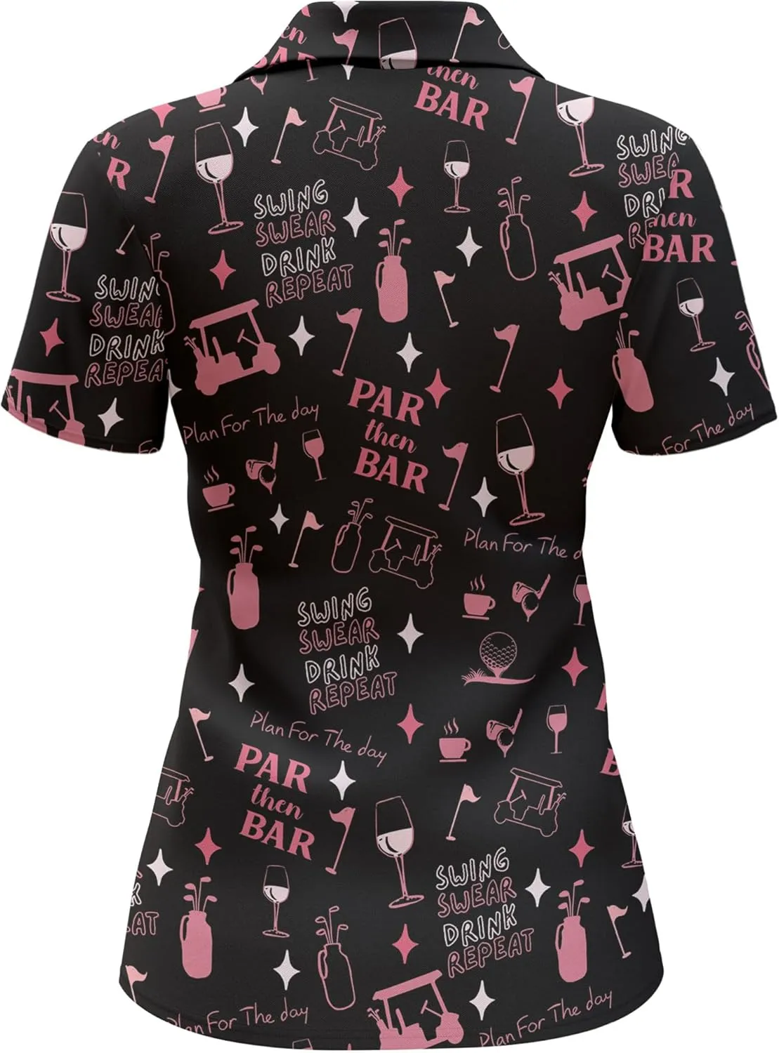 Womens Golf Shirt Funny Polo Shirts for Women Short Sleeve Golf Outfit