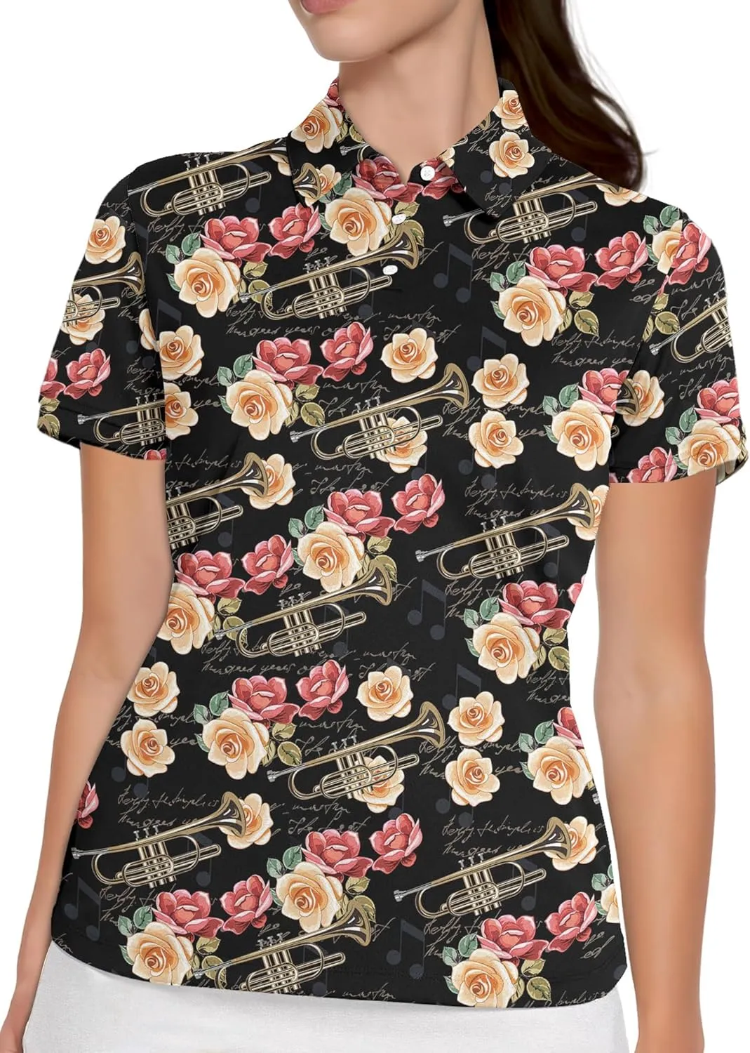 Womens Golf Shirt Funny Polo Shirts for Women Short Sleeve Golf Outfit