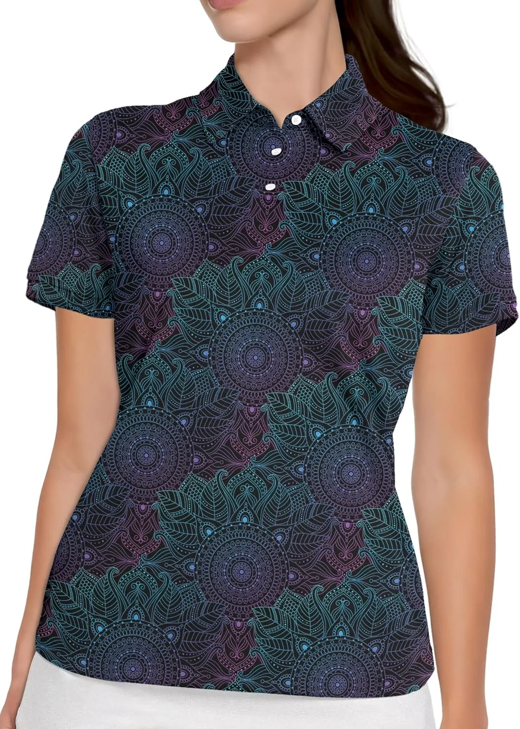 Womens Golf Shirt Printed Golf Outfit Funny Polo Shirts for Women Gifts