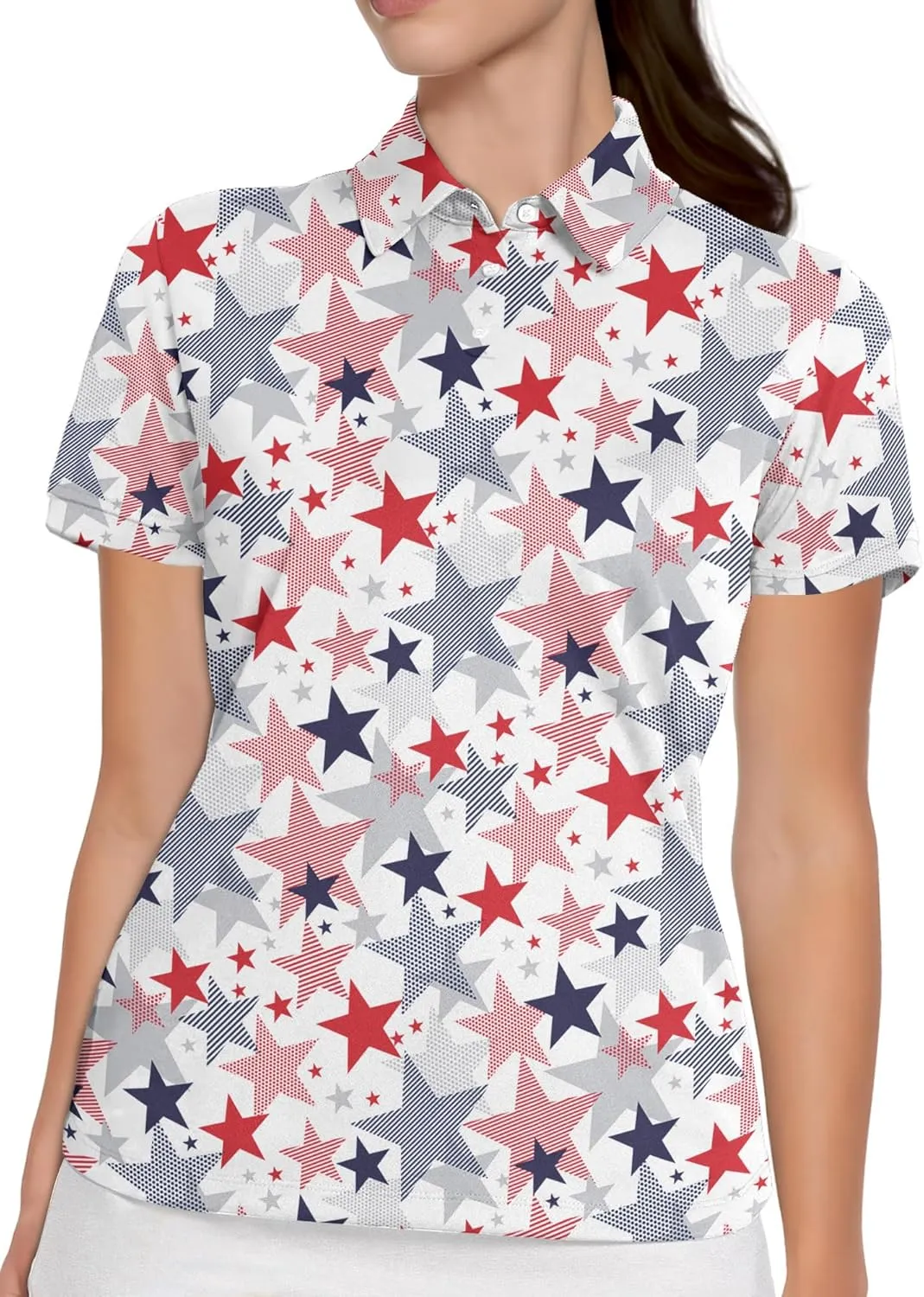 Womens Golf Shirt Printed Golf Outfit Funny Polo Shirts for Women Gifts