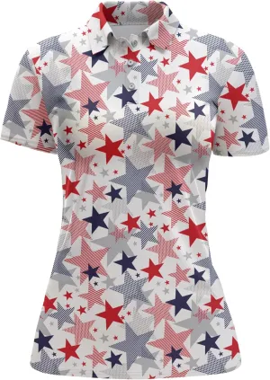 Womens Golf Shirt Printed Golf Outfit Funny Polo Shirts for Women Gifts