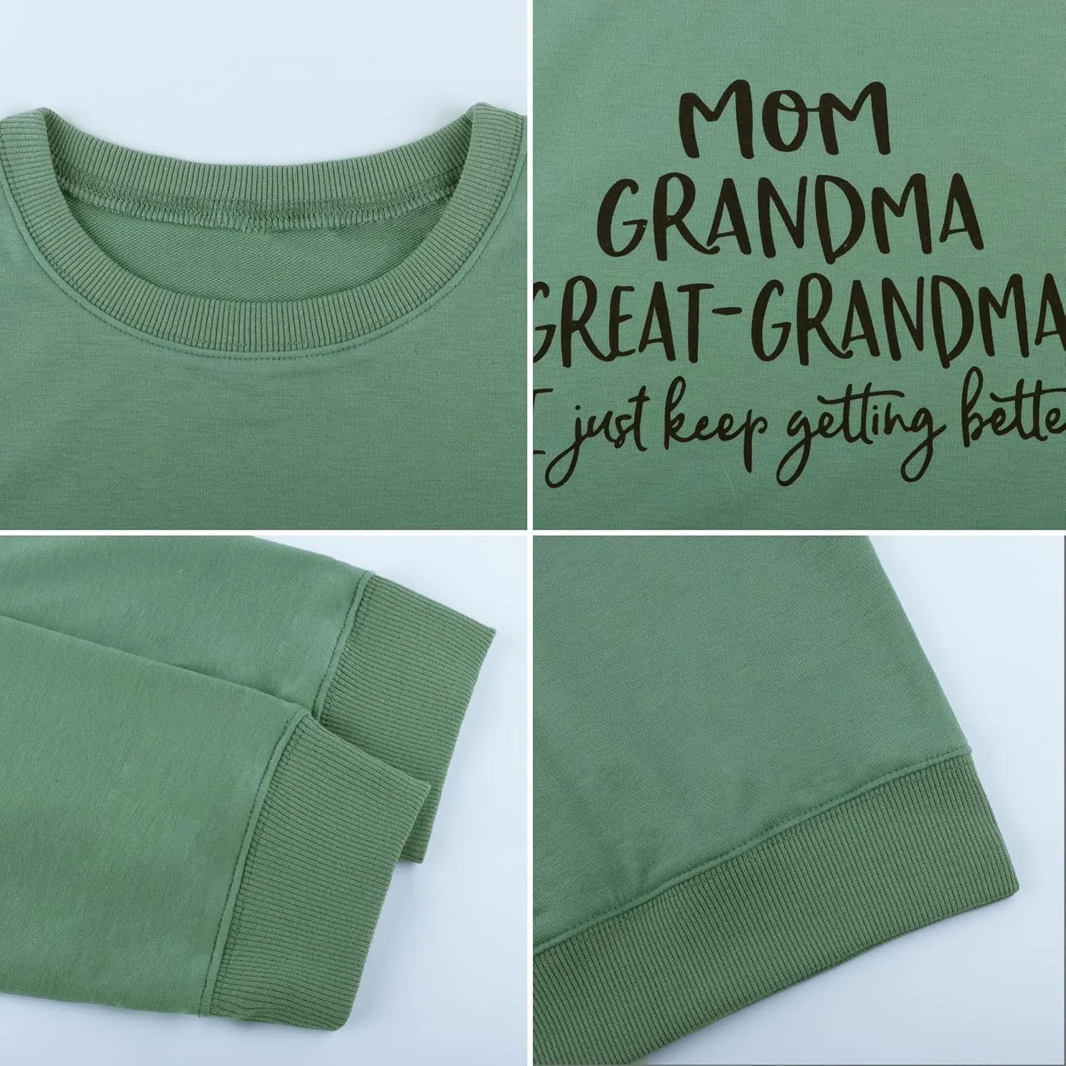Womens Great Grandma Sweatshirt Crewneck Casual Pullover Loose Comfy Grandma Gifts Shirts Top