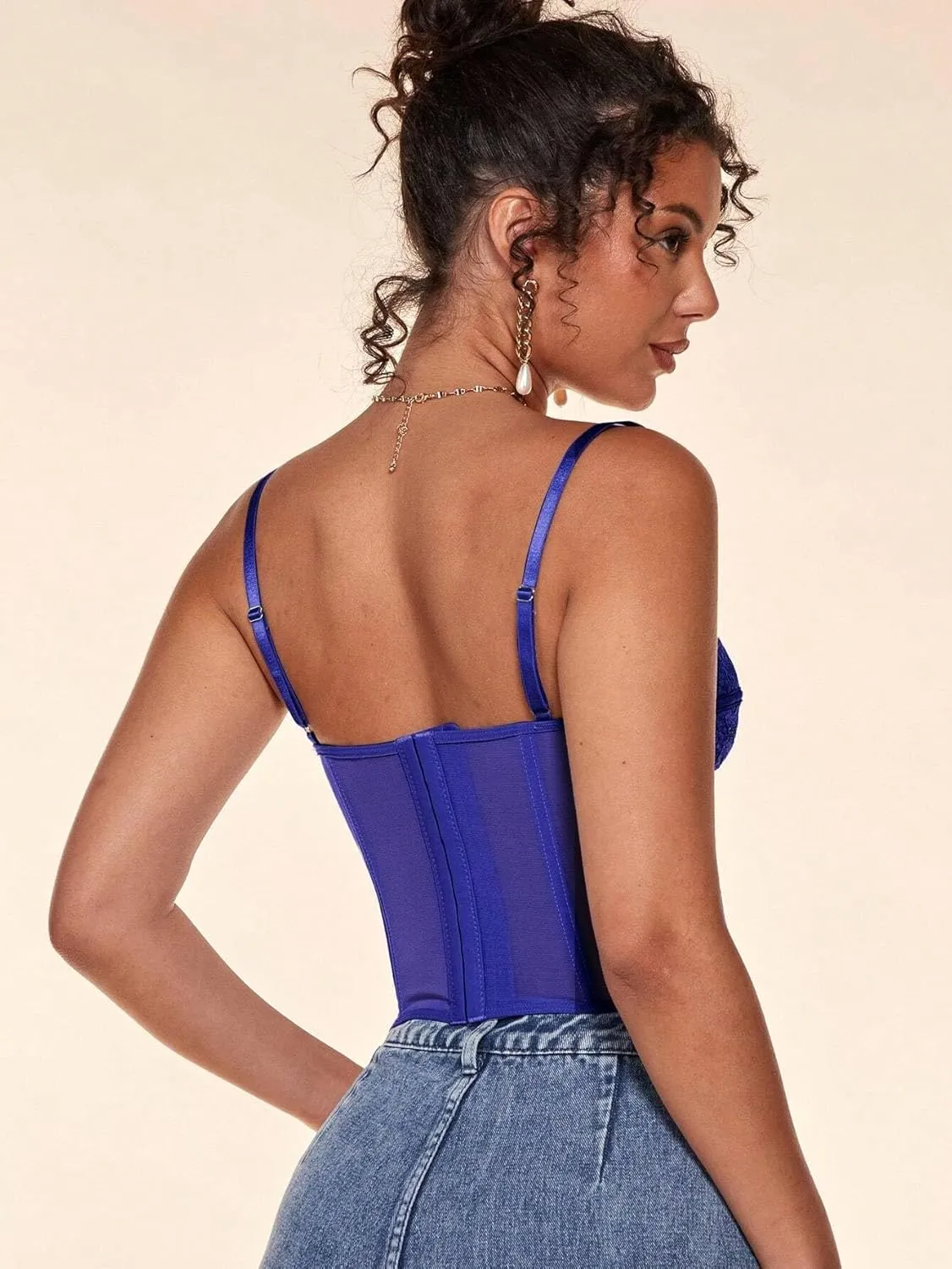 Women's Shirts Slimming Fit Lace Splicing Mesh Camisole Fashion Camis Tank Tops