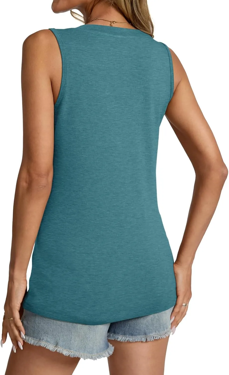 Womens V Neck Tank Tops Sleeveless Loose Fit Shirts Summer Outfits Clothes 2025