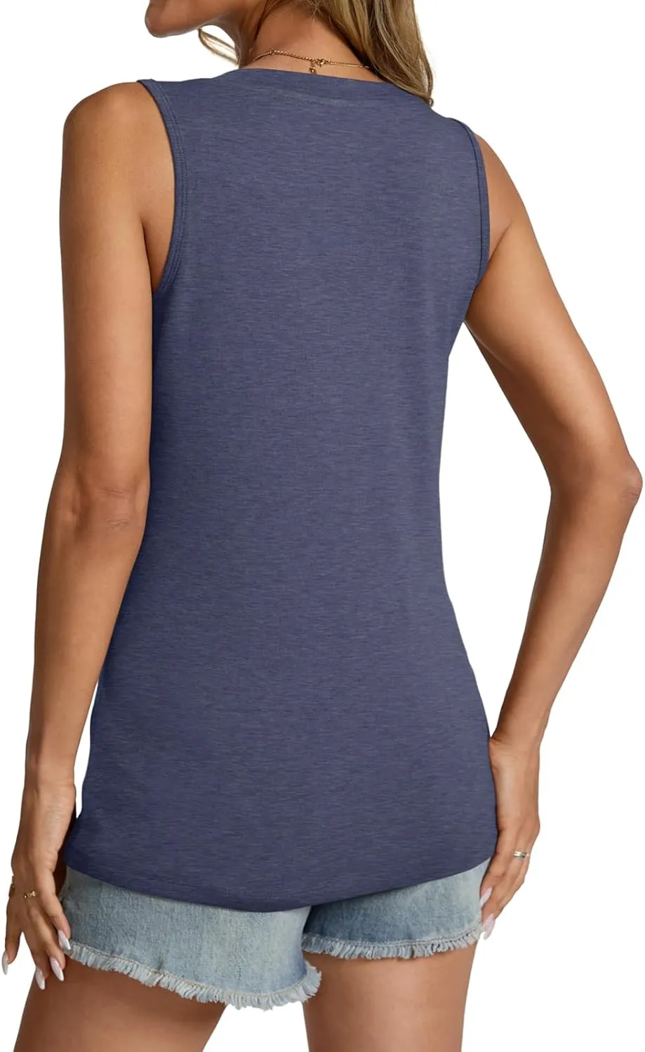 Womens V Neck Tank Tops Sleeveless Loose Fit Shirts Summer Outfits Clothes 2025