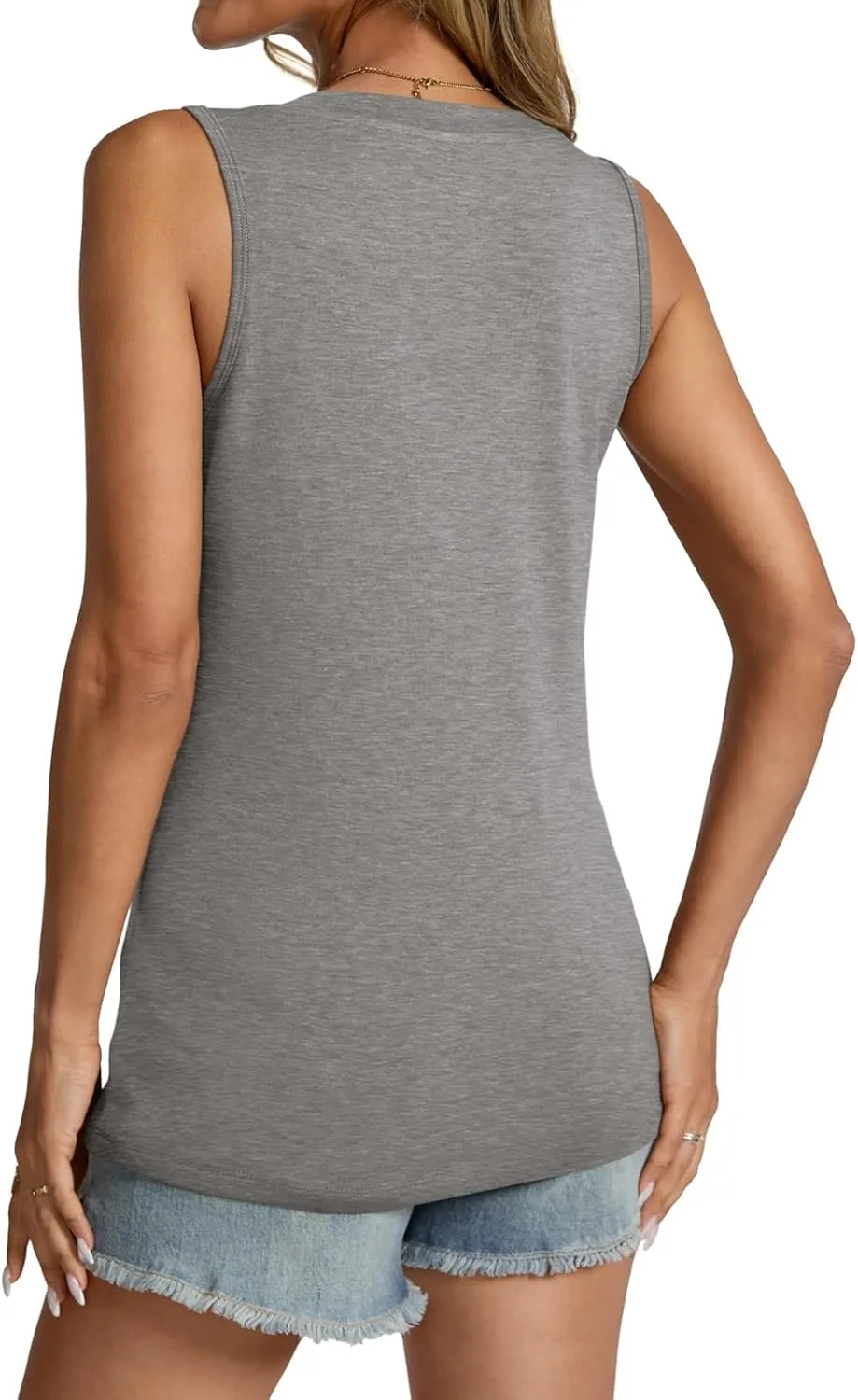 Womens V Neck Tank Tops Sleeveless Loose Fit Shirts Summer Outfits Clothes 2025