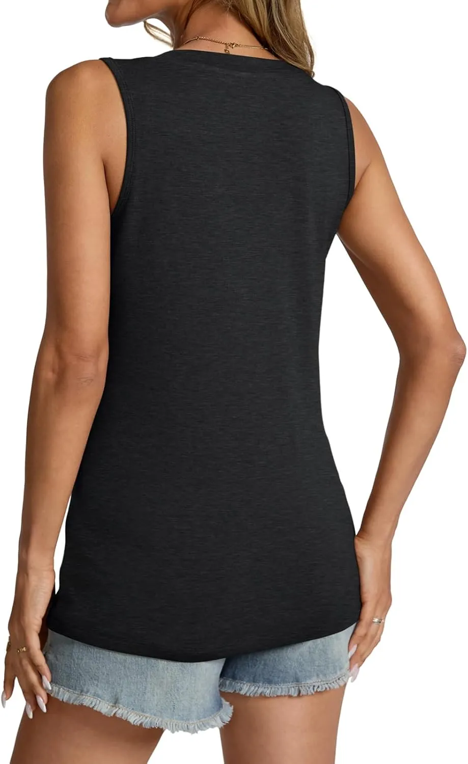 Womens V Neck Tank Tops Sleeveless Loose Fit Shirts Summer Outfits Clothes 2025