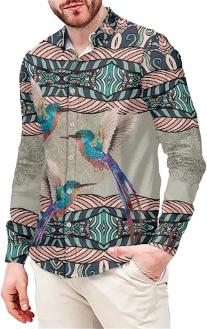 Xhuibop Mens Casual Button Down Shirts Long Sleeve Autumn Clothing Outfits Tops
