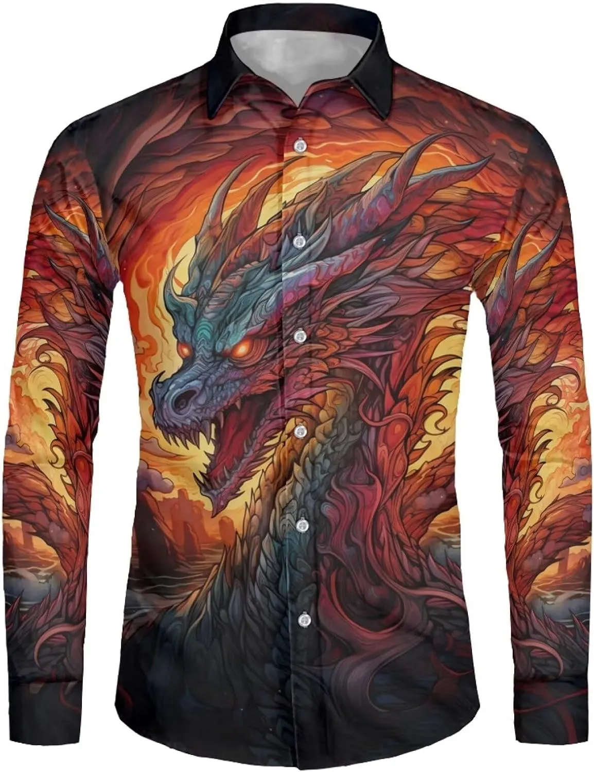 Xhuibop Mens Casual Button Down Shirts Long Sleeve Autumn Clothing Outfits Tops