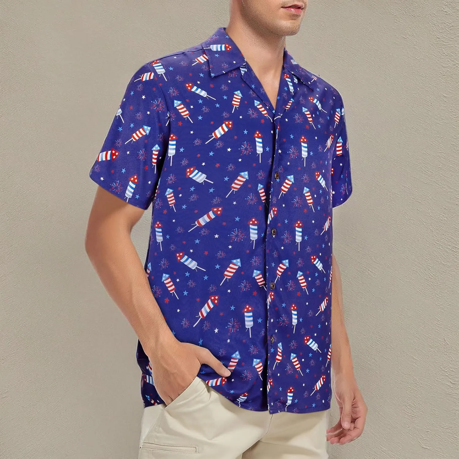 Zando 80s 90s Hawaiian Shirt for Men Short Sleeve 80s 90s Outfit Funny Hawaiian Shirts Party Disco Outfit