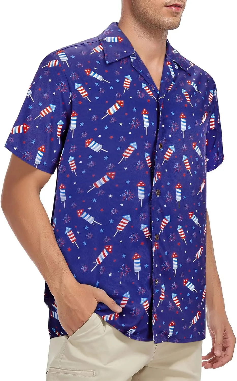Zando 80s 90s Hawaiian Shirt for Men Short Sleeve 80s 90s Outfit Funny Hawaiian Shirts Party Disco Outfit