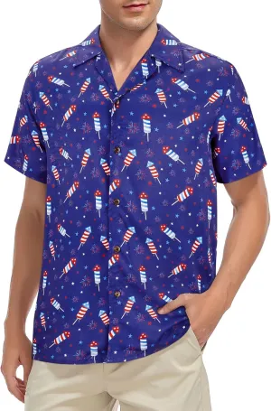 Zando 80s 90s Hawaiian Shirt for Men Short Sleeve 80s 90s Outfit Funny Hawaiian Shirts Party Disco Outfit