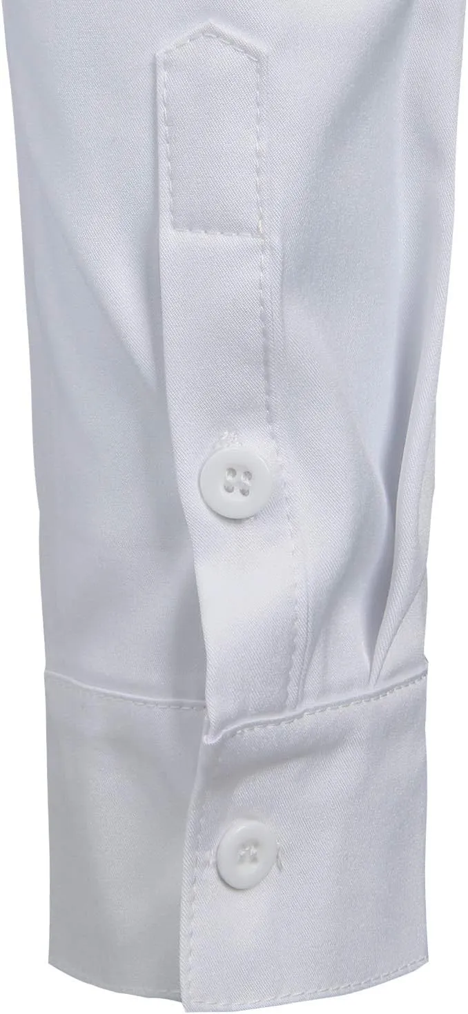 ZEROYAA Mens Hipster Solid Slim Fit Long Sleeve Mandarin Collar Dress Shirts