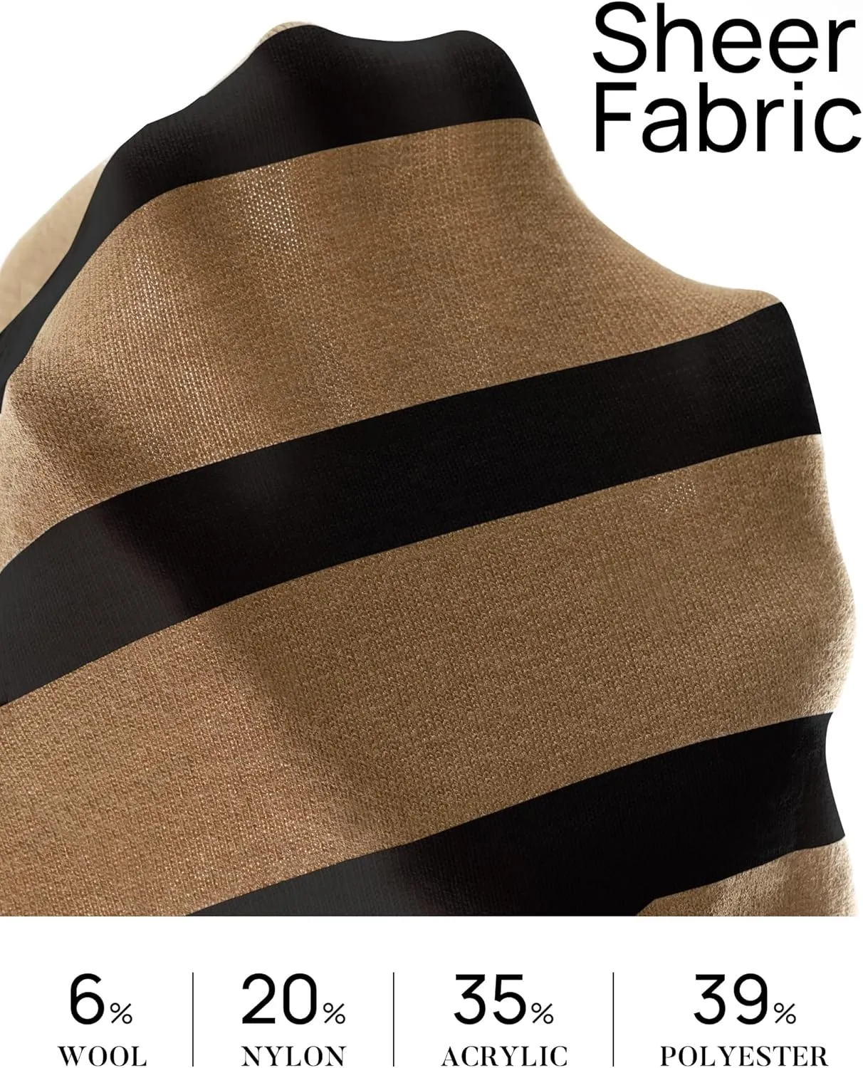 ZESICA Women's Long Sleeve Lightweight Striped Tops Fall Crewneck Ribbed Knit Shirts